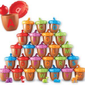 Alphabet Acorns Activity Set, Develops Letter Recognition, Educational Toys